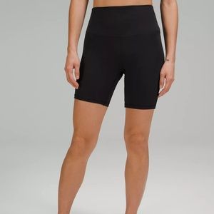 Lululemon 6” high rise black bike shorts